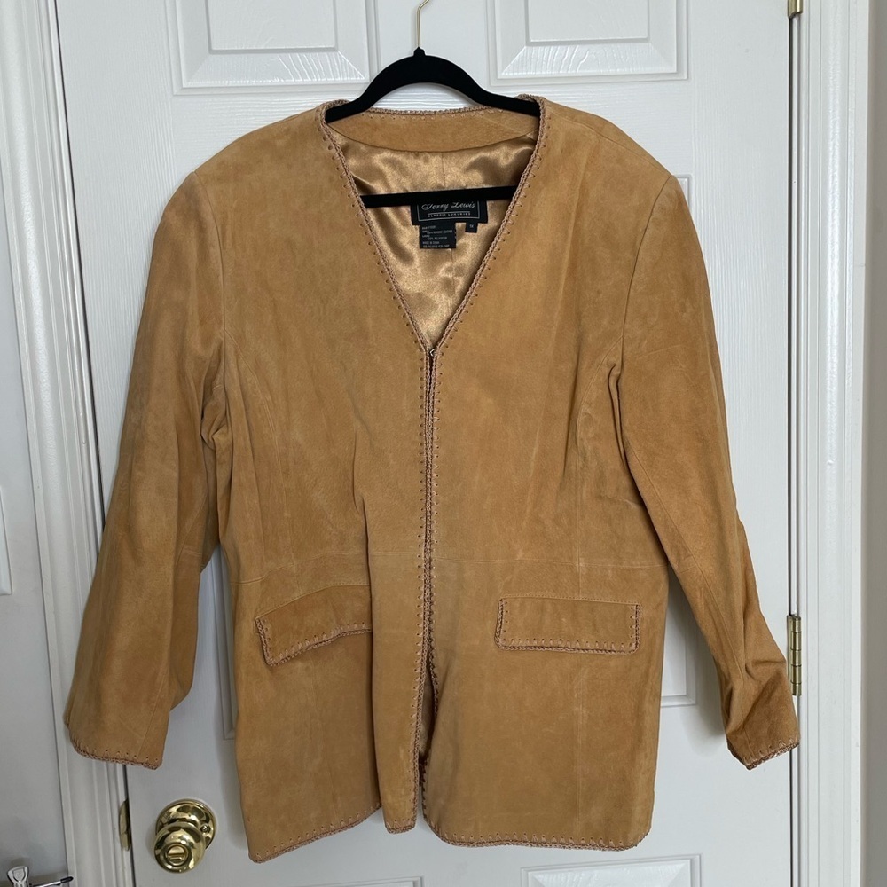 Terry Lewis  Classic Luxuries Tan Suede leather Jacket |‎ 1X